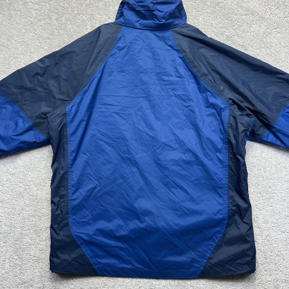 Columbia Titanium Jacket Mens Large Blue Black Omni-Tech Interchange Waterproof